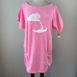 NWT Vintage Texsheen Pink Cover Up Size M EUC